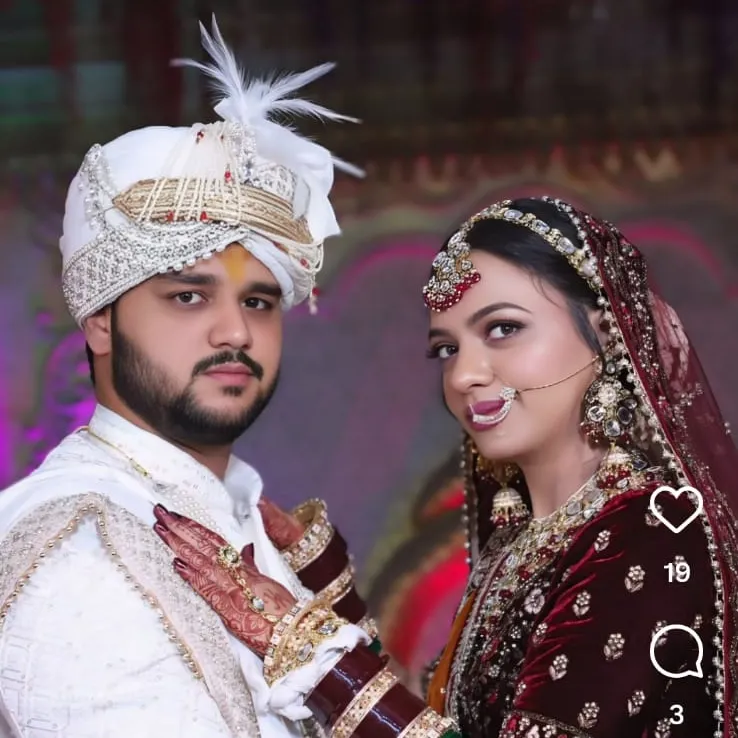Traditional Bihari wedding photo of Neha Singh and Rahul Mehta matched on SafalRishtey.com